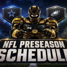 Athletes competing in a preseason game before the regular season