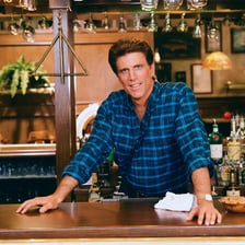A television still depicting the bartender character Sam Malone.