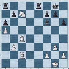 A chess position illustrating a tactical fork