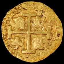 Gold coins associated with Spanish-language culture.