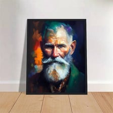 A portrait of playwright George Bernard Shaw.