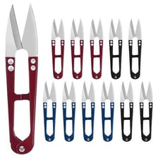 Scissors making a short cut in a piece of material