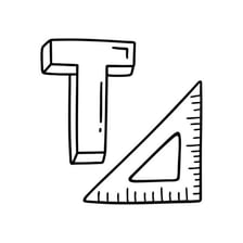 A simple illustration using a letter T to represent exactness.