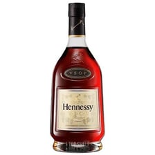 A cognac bottle marked with the VSOP designation.