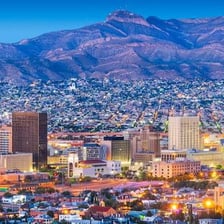 A view of El Paso, Texas, near the U.S.-Mexico border.