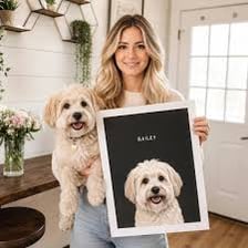 A domesticated dog photographed as a pet