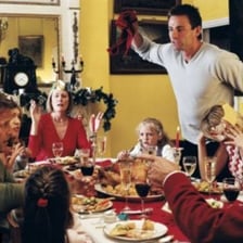 Family members engaged in a heated argument.