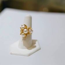 Gold jewelry displayed in an Acapulco, Mexico setting