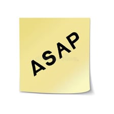 An office memo bearing the abbreviation ASAP.