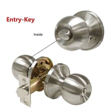 A round knob used as a door handle