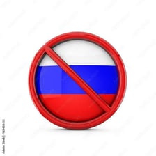 A visual representation of a Russian refusal using Cyrillic text