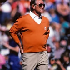 Don Shula on the sideline as Miami Dolphins coach.