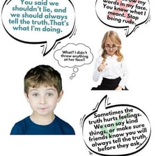 A speech bubble containing the phrase “Would I lie to you?”