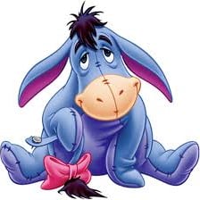 Eeyore, the donkey character from Winnie-the-Pooh