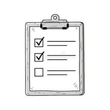 One line item marked on a checklist