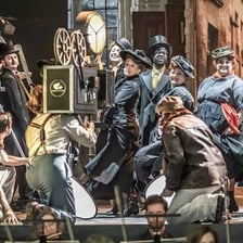 A theatrical performance of an opera by Giacomo Puccini.