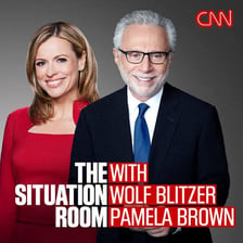 Wolf Blitzer appearing in a CNN news studio.