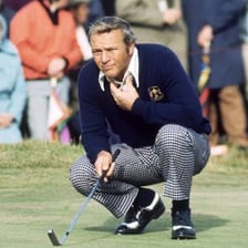 Arnold Palmer on a golf course