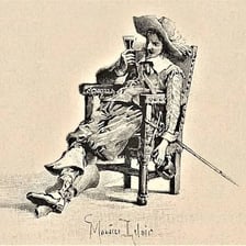 An illustration depicting Athos, one of the Three Musketeers.