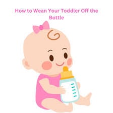 An educational illustration of gradual weaning from a bottle