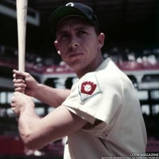 A portrait of baseball player Gil Hodges in uniform.