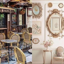 The interior of a small casual bistro