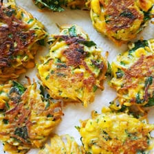 Golden fried fritters made from batter
