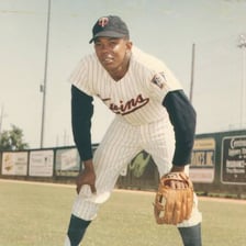 Tony Oliva in a Minnesota Twins baseball uniform.