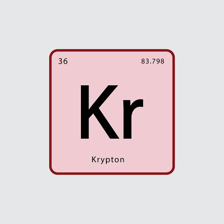 Periodic-table entry for krypton, a noble gas