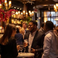 People socializing together at a casual gathering