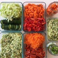 Vegetables that have already been cut into slices for cooking.