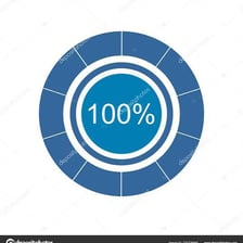 A complete pie representing the whole amount