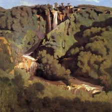 A landscape painting by French artist Jean-Baptiste-Camille Corot.