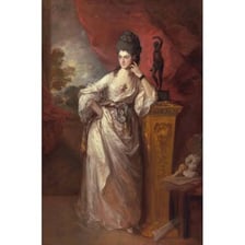 A formal portrait of a woman in aristocratic dress