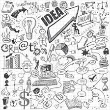 An inventor sketching a concept for a new device.