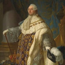 A historical-style image of a French king wearing a crown