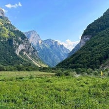 A landscape in Kosovo in the Balkan region