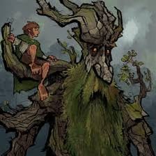 A fantasy illustration of an Ent, Tolkien’s tree-like creature