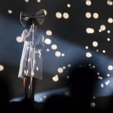 Singer Sia performing onstage