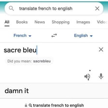 Illustration evoking the French exclamation “Sacre bleu!”