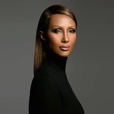 A portrait of the fashion model Iman