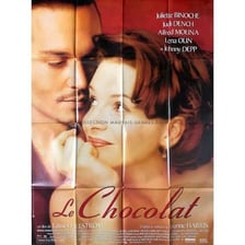 A poster for the film Chocolat starring Juliette Binoche