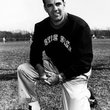 Ara Parseghian on the sidelines as a Notre Dame football coach.