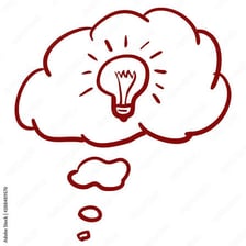 A thought bubble representing an idea