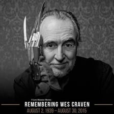 A portrait of film director Wes Craven