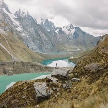 A mountainous landscape in the Peruvian Andes.