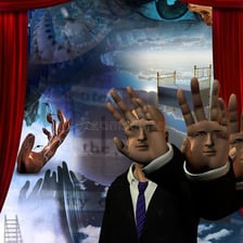 An illustration of a staged setup intended to deceive someone