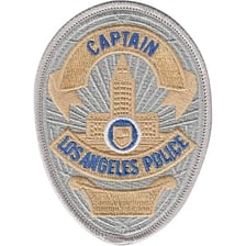 Los Angeles police captain wearing a uniform with rank insignia