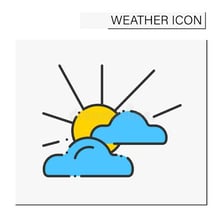 A scene showing rapidly changing weather