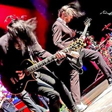 A music band performing in an emo style